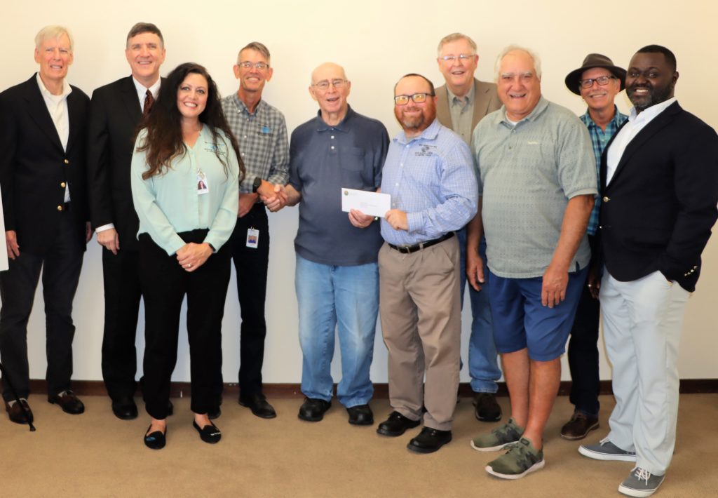 First Ever Emerging Nonprofit Grant - Boys and Girls Club of East WilCo!  Tom Faragher (CTCF), Hugh Brown (The Institute), Tiana Quick, Daniel Anstee, Michael R. Weir, M.D. (CTCF), Gerald Walker, Larry Olson (TAAOLF), James Bartosh, Mitch Drummond and Jaque Hopson  